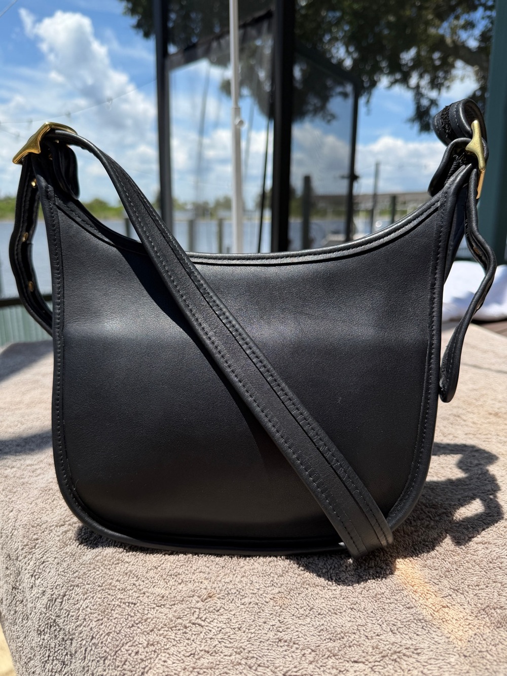 Coach Vintage Black Leather Janice Legacy Crossbody 9950 Dominican Republic - Picture 1 of 14